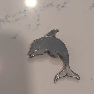 Vintage Silver Dolphin Brooch